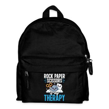 Rock Paper Scissors Is My Therapy - Kids' Backpack - black - Front