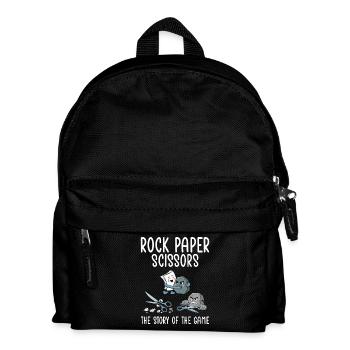 Rock, paper, scissors, the history of the game - Kids' Backpack - black - Front
