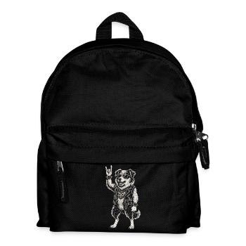 Rock Musik Lustiger Australischer Schäferhund - Kinder Rucksack - Schwarz - Vorne