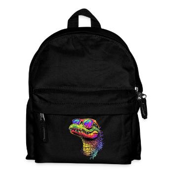 Krokodil Alligator Reptilien Kroko Liebe Krokodile - Kinder Rucksack - Schwarz - Vorne