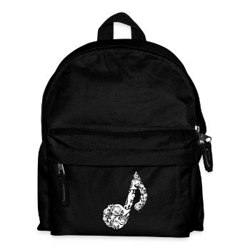Waldhorn Musiknote - Kinder Rucksack - Schwarz - Vorne