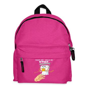 Rouleau de papier toilette d’urgence votre travail pourrait être pire - Sac à dos Enfant - fuchsia - Devant