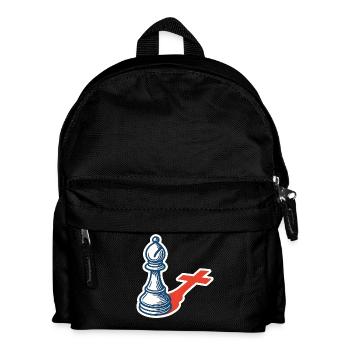 joueur d’échecs drôle évêque ombre design - Sac à dos Enfant - noir - Devant