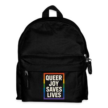 Queer Pride Queer Joy Lgbtq+ Affirmation Trans - Kids' Backpack - black - Front