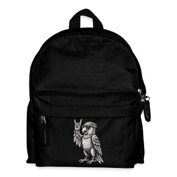 Rock Musique Metal Musique Drôle Perroquet Rétro - Sac à dos Enfant - noir - Devant