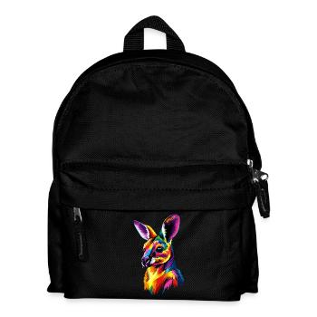 Wallaby Australie Outback Kangourou doux sauvage - Sac à dos Enfant - noir - Devant