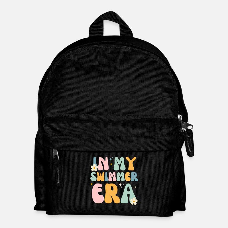 In meiner Schwimmer-Ära - Swim Swimming Pool - Kinder Rucksack - Schwarz