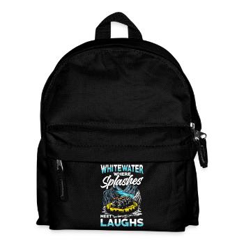 Wildwasser Abenteuer: Wo Spritzer auf Lachen - Kinder Rucksack - Schwarz - Vorne