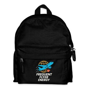 Flugbegleiter Kabinencrew Leben Luftfahrt - Kinder Rucksack - Schwarz - Vorne