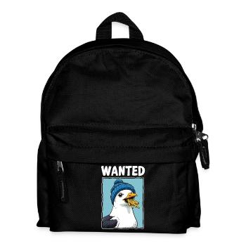 Wanted French Fries Seagull - Kids' Backpack - black - Front