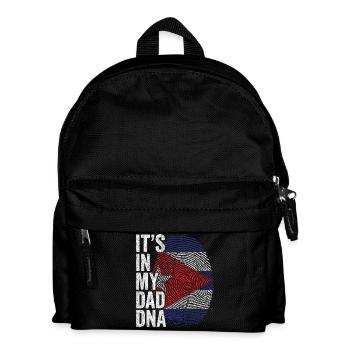 Kuba Flagge Cuban Dad Fußabdruck - Kinder Rucksack - Schwarz - Vorne