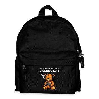 Wake Me Up When it's Gaming Day - Geek Humor - Kids' Backpack - black - Front