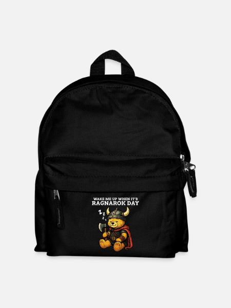 Wake Me Up When it's Ragnarok Day - Humour Geek - Sac à dos Enfant - noir