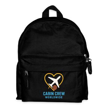 Flugbegleiter Kabinencrew Leben Luftfahrt - Kinder Rucksack - Schwarz - Vorne