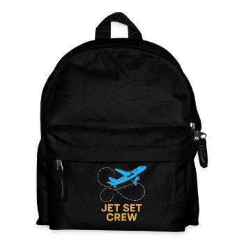 Flugbegleiter Kabinencrew Leben Luftfahrt - Kinder Rucksack - Schwarz - Vorne