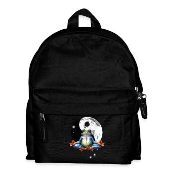 OM Frog Meditation Meditation Yoga - Kids' Backpack - black - Front