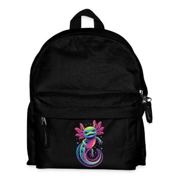Colorful Axolotl - Kids' Backpack - black - Front