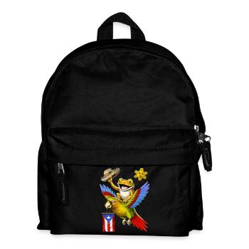 Puerto-Ricanischer Coqui-Frosch - Kinder Rucksack - Schwarz - Vorne