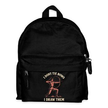 Je ne fais pas de nœuds, je les dessine Archer drôle - Sac à dos Enfant - noir - Devant