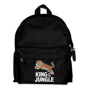 Dschungel-Königstiger-Illustration - Kinder Rucksack - Schwarz - Vorne