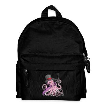 Krake Zauberer Zauberstab - Kinder Rucksack - Schwarz - Vorne