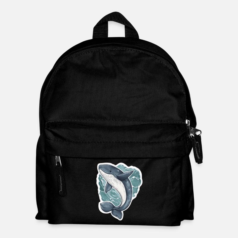 whale - Kids' Backpack - black