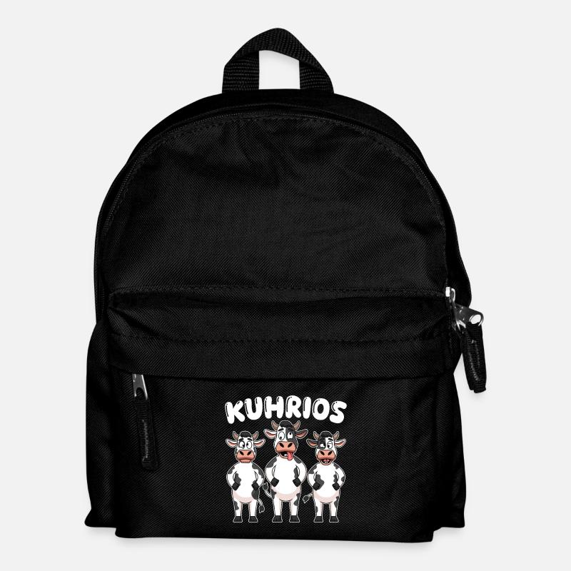 Kühe Bauern Landwirt Kuhbauer Kuhrios - Kinder Rucksack - Schwarz