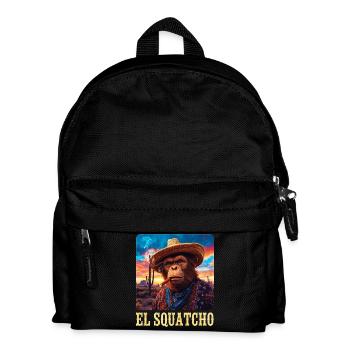 Humor Bigfoot Sasquatch And Squatcho - Kids' Backpack - black - Front