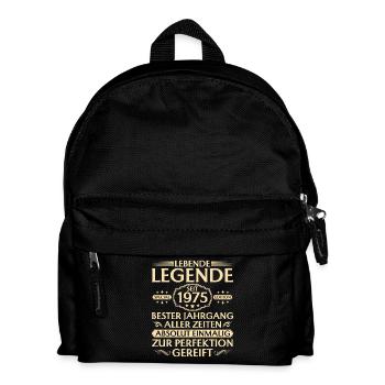 50. Geburtstag - Lebende Legende seit 1975 - Kinder Rucksack - Schwarz - Vorne