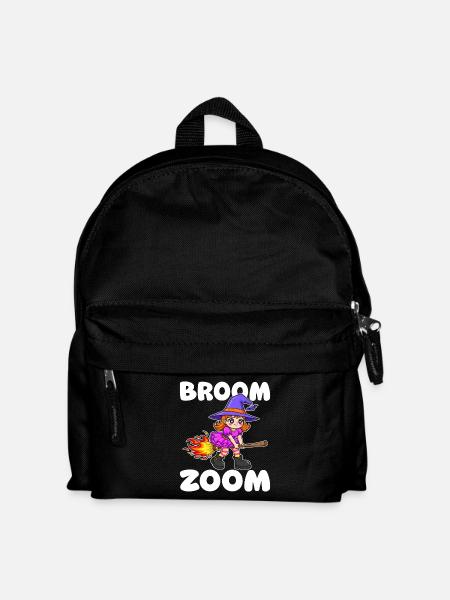 BROOM ZOOM - WITCH HALLOWEEN - Kids' Backpack - black