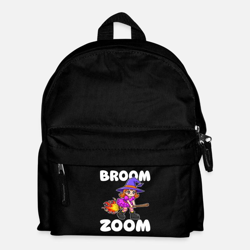 BESEN ZOOM - HEXE HALLOWEEN - Kinder Rucksack - Schwarz