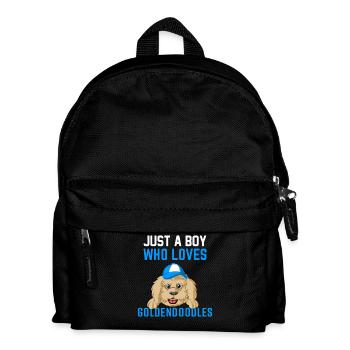 Loving Golden Doodles Graphic Tee For Boys - Kids' Backpack - black - Front