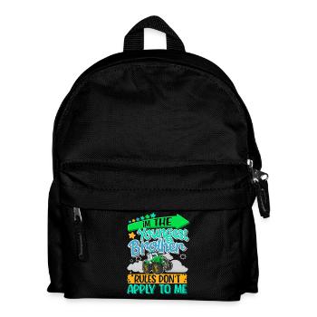 Petit frère avec motif tracteur - Sac à dos Enfant - noir - Devant