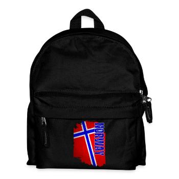 Norwegische Flagge, Vintage-Grunge - Kinder Rucksack - Schwarz - Vorne