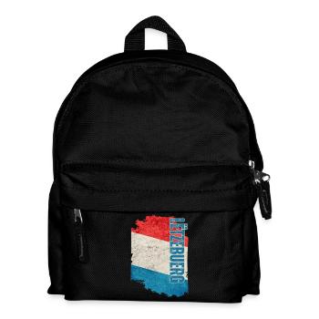 Flagge von Luxemburg, ich liebe Luxemburg - Kinder Rucksack - Schwarz - Vorne
