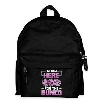 Just Here For Bunco Würfeln Spieleabend - Kinder Rucksack - Schwarz - Vorne