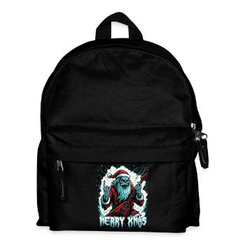 Santa Doom avec guitare électrique - Sac à dos Enfant - noir - Devant
