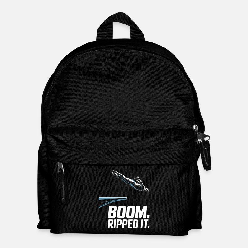 Kunstspringen Turmspringer Sprungbrett - Kinder Rucksack - Schwarz