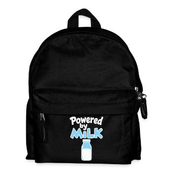 Powered by Milk - Dicton de bébé au biberon - Sac à dos Enfant - noir - Devant