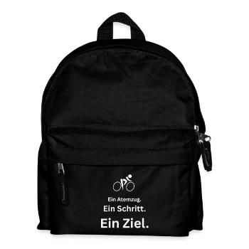 Slogan de motivation vélo vie quotidienne - Sac à dos Enfant - noir - Devant