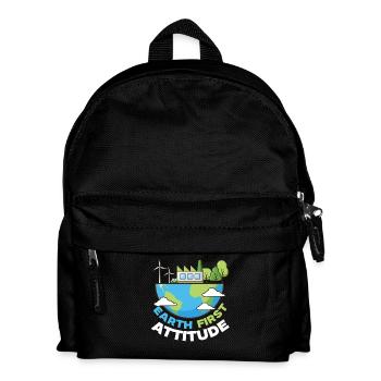 Ski Skifahrer Wintersport - Kinder Rucksack - Schwarz - Vorne