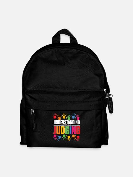 Autistisch Autismus Understanding Before Judging - Kinder Rucksack - Schwarz