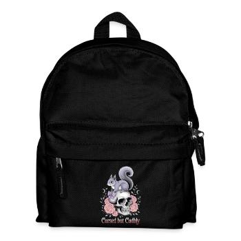 Cursed But Cudbly Gothic Squirrel Skull - Kids' Backpack - black - Front