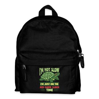 Red-eared Turtle - Kids' Backpack - black - Front