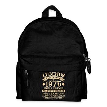 50. Geburtstag Jahrgang 1975 geboren - 50 Jahre - Kinder Rucksack - Schwarz - Vorne