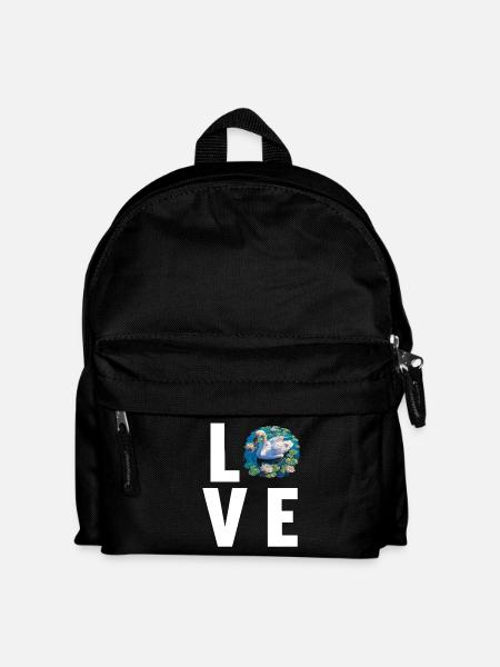 Schwäne Schwan - Kinder Rucksack - Schwarz