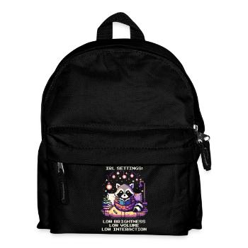 IRL: dark, quiet, little contact | Introversion - Kids' Backpack - black - Front