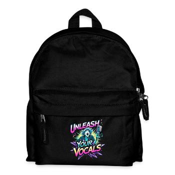 Karaoke Karaokesänger Unleash Your Vocals - Kinder Rucksack - Schwarz - Vorne