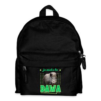 Je Mets le DAWA dans la Foret Cadeau Chasseur  - Sac à dos Enfant - noir - Devant