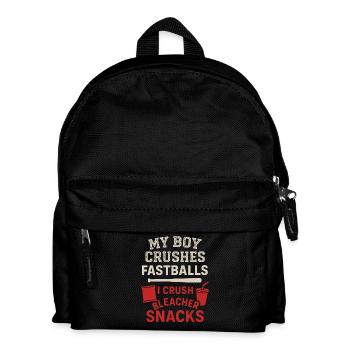 Boy Mom Baseball Proter Son Homerun Travel Team - Kids' Backpack - black - Front
